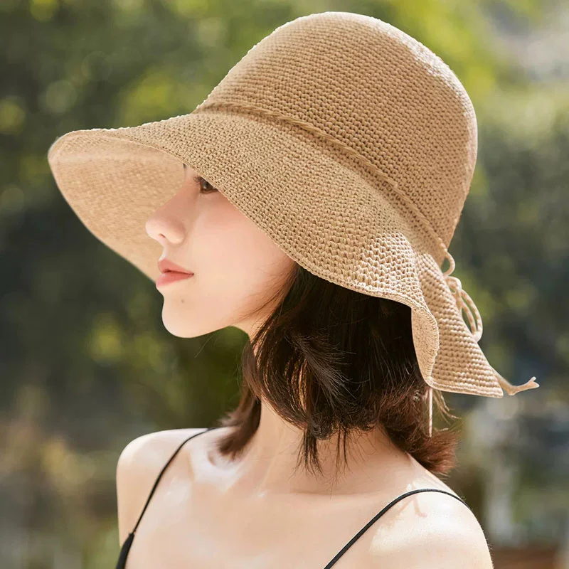 New Summer Hat for Women: Large-brimmed Sun Protection Hat with UV Protection, Versatile Fisherman’s Hat,Foldable Bucket Hat