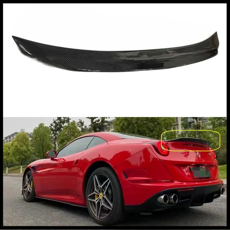 For Ferrari California T 2015 2016 2017 2018 19 2020 2021 22 High Quality Real Carbon Fiber Spoiler REAR WING TRUNK LIP SPOILERS