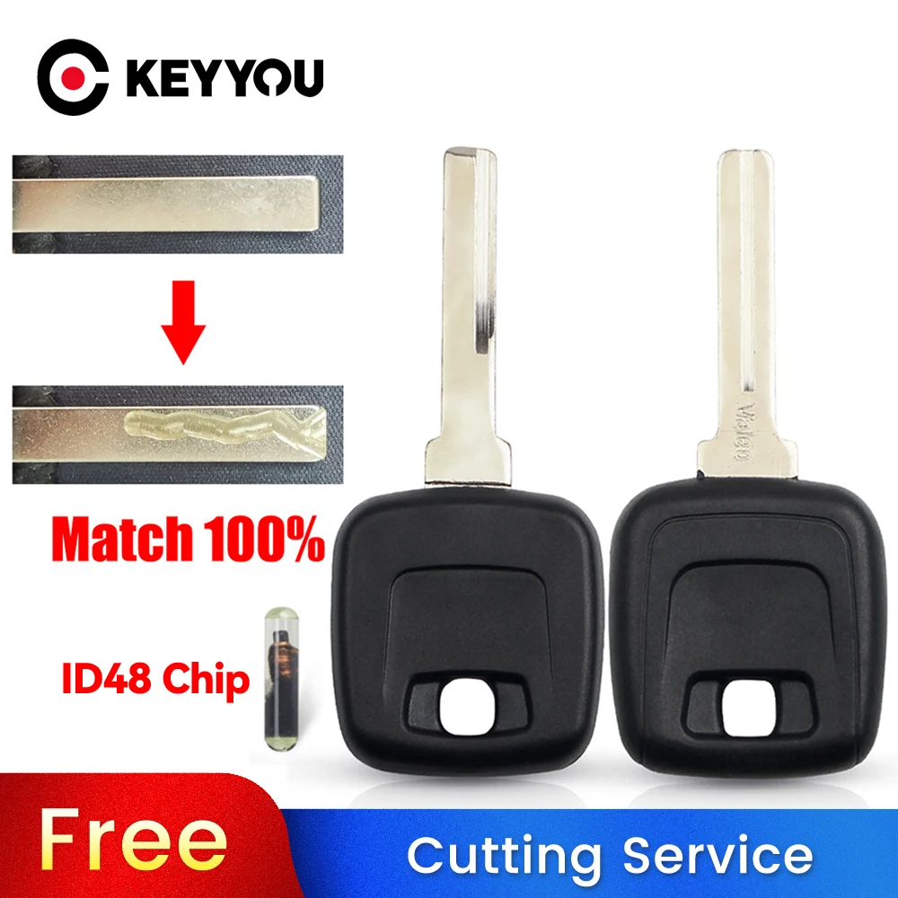 

KEYYOU с режущей услугой для VOLVO S40 V40 850 960 C70 S70 V7 D30 XC70 XC60 Чехол для транспондерного ключа Чехол для автомобильного ключа