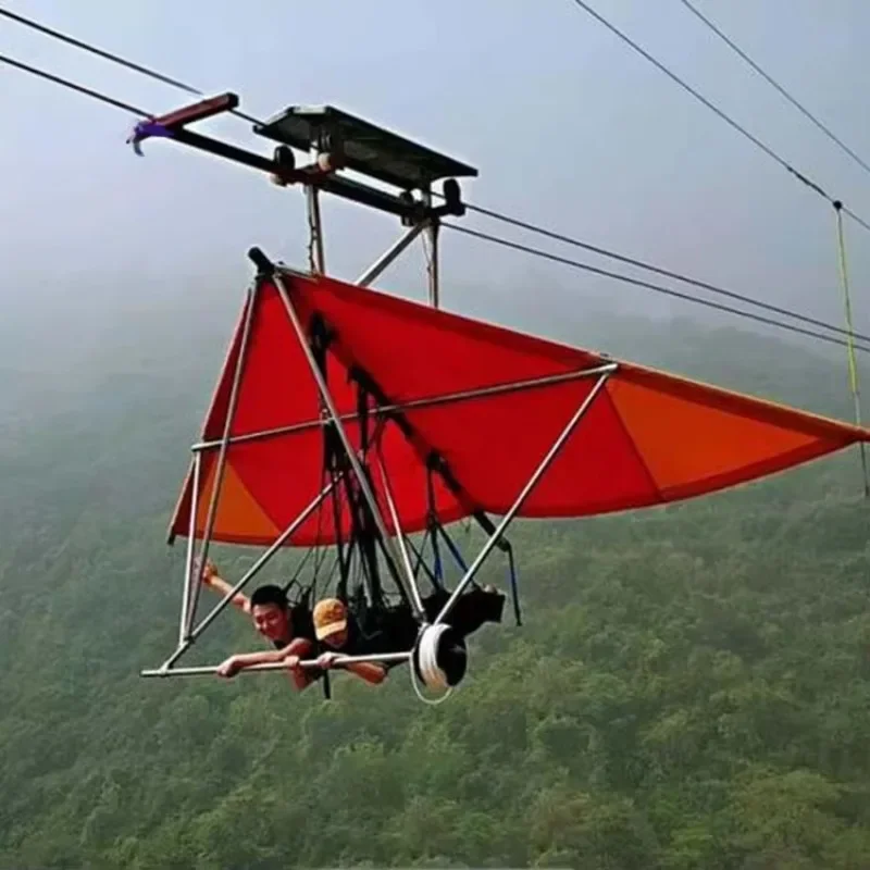 Outdoor Gliding Ziplines Swing Exciting Adventure Scenic Spot  Cable Car Ropeway Equipment