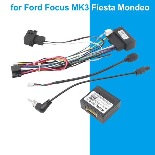 Imagen 2 del producto Adaptador de arnés Android para coche, decodificador CAN Bus, enchufe de 16 pines a Cable conector de unidad principal ACM de 24 pines para Ford Focus MK3 Fiesta Mondeo