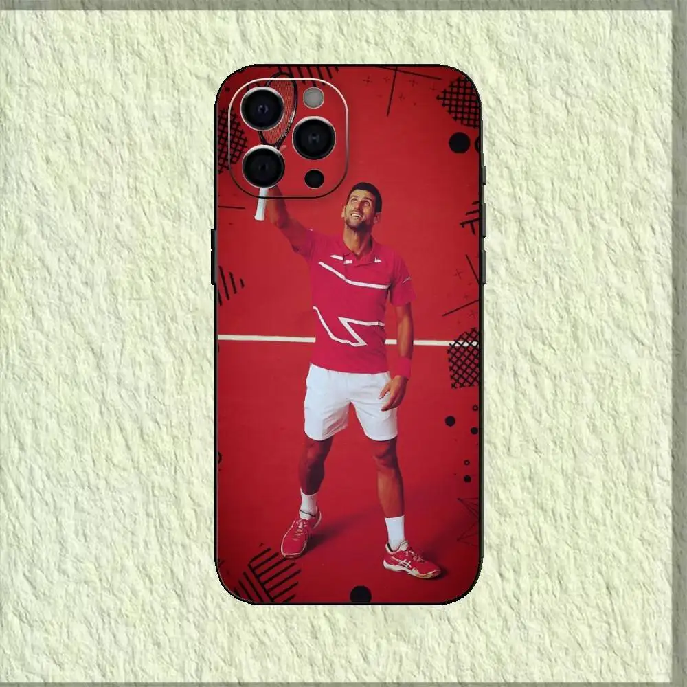 Étui de téléphone Tennis Legend n-novak d-djokovic pour iPhone 17,16,15,14,13,12,11 Plus,Pro Max, housse noire en Silicone souple