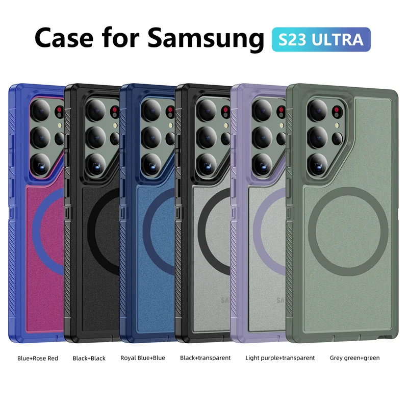 

Compatible with Samsung Galaxy S22Ultra Magnetic phone case S22 S24 plus S24Ultra S23FE S23 Ultra cover