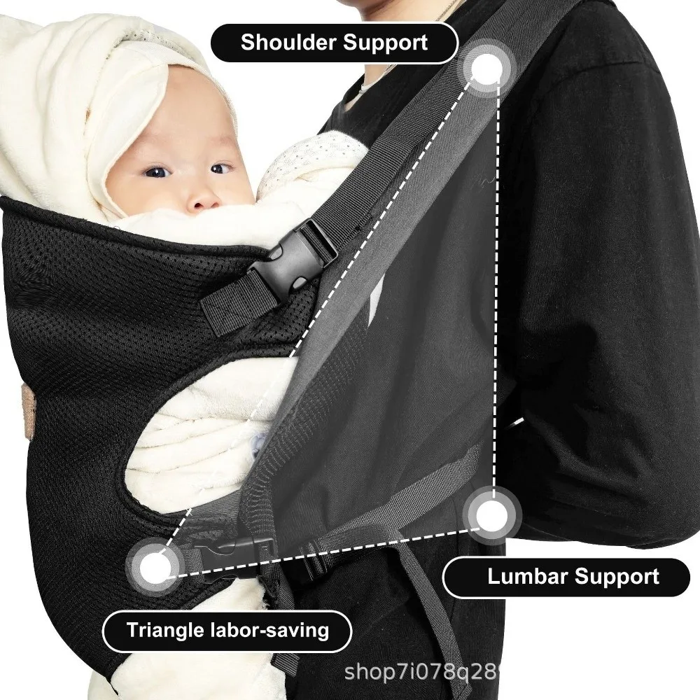 Ergonomic Design Baby Carrier Adjustable Straps Multifunctional Infant Sling Baby Travel Gear Portable Baby Wrap view 2