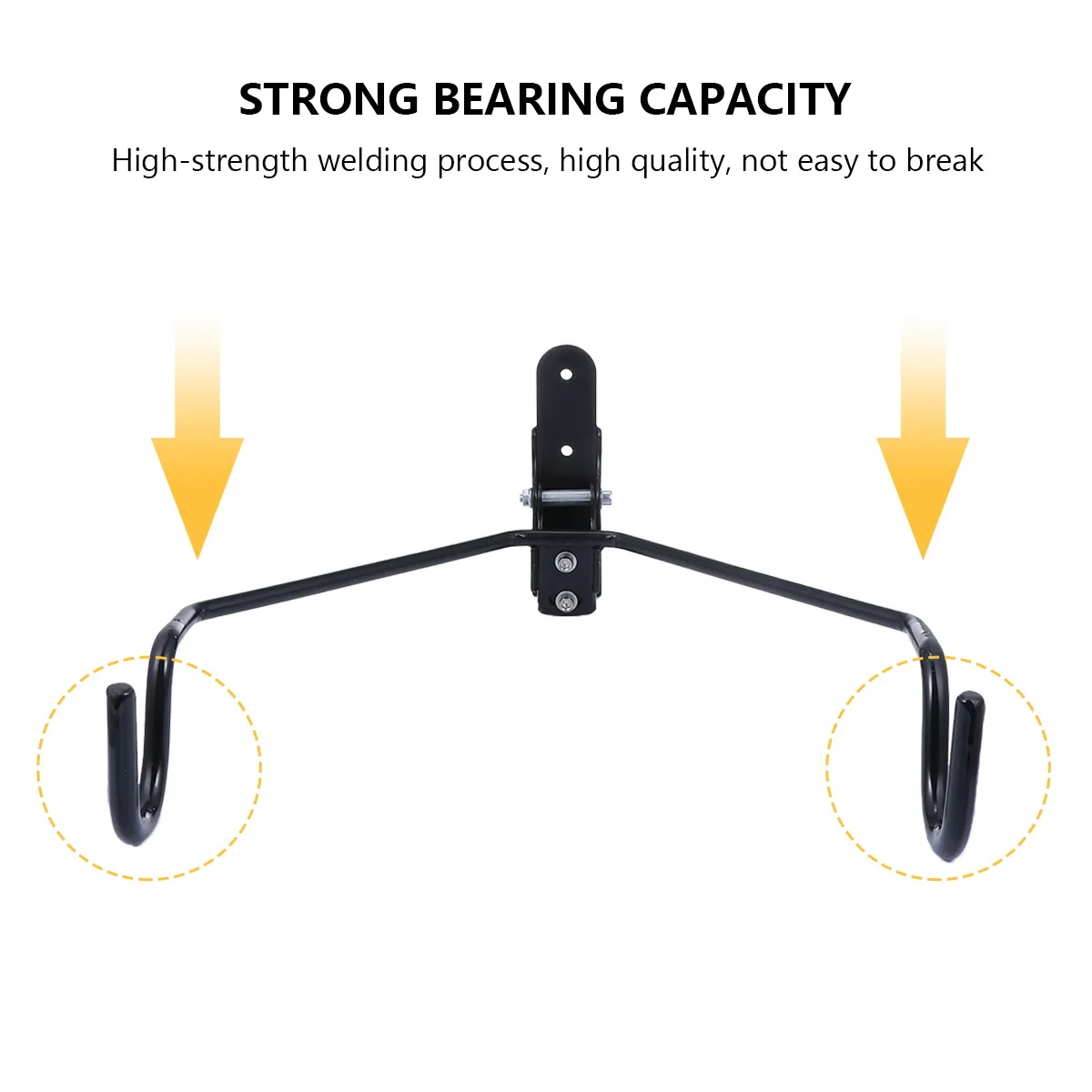 

Set of 2 Durable Steel Bike Wall Hooks Adjustable Distance Indoor Wall-Mounted Bike Parking Rack Anti-Scratch Holder