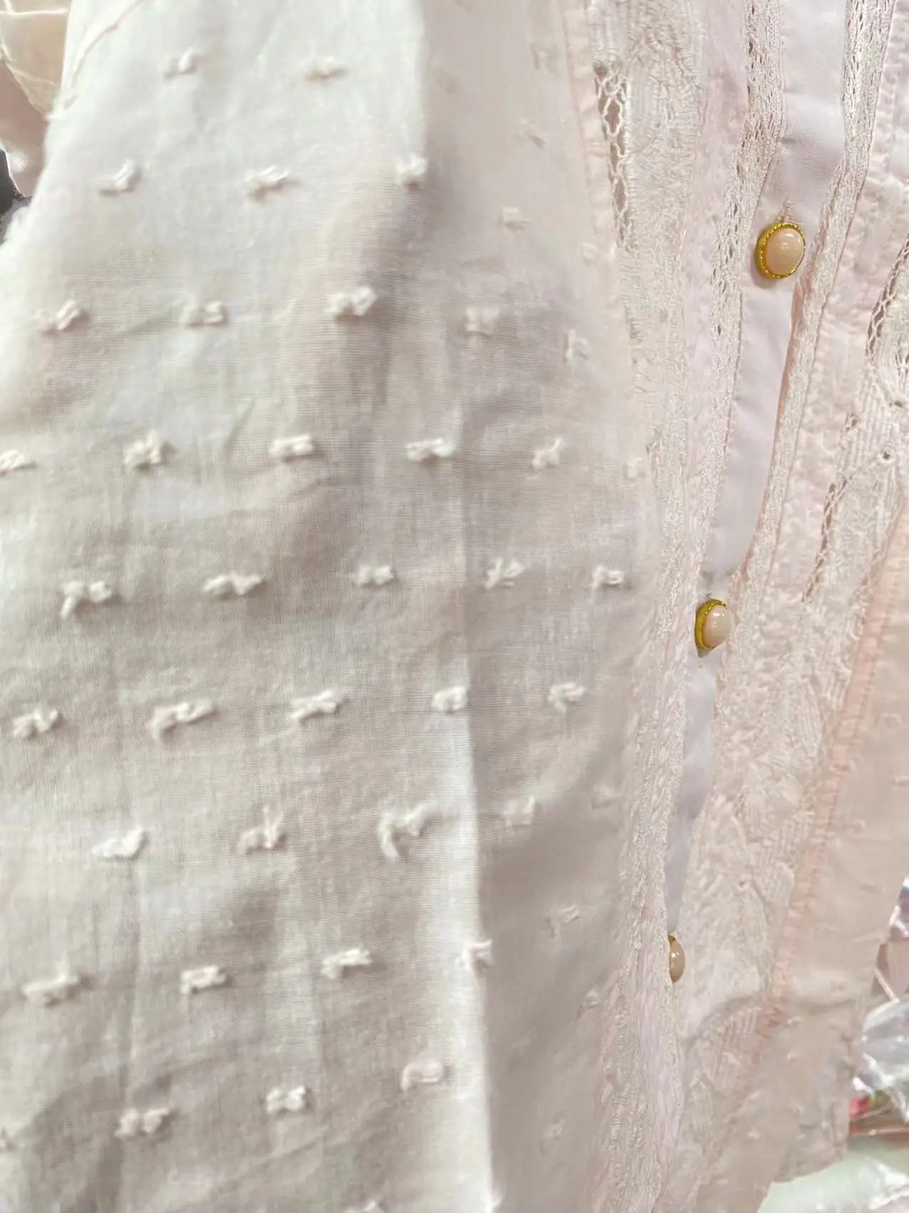 Sales Japan Liz Lisa Summer Cotton Jacquard Lace Embroidery Hollow Out Short Sleeve Shirts
