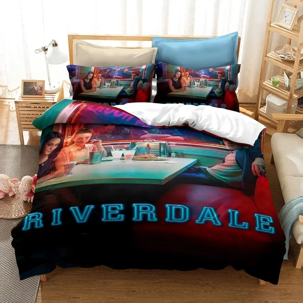 Lisabridal South Side Serpents Riverdale TV Bedding Set Boys Girls Twin Queen Size Duvet Cover Pillowcase Bed Boys Adult Fashion