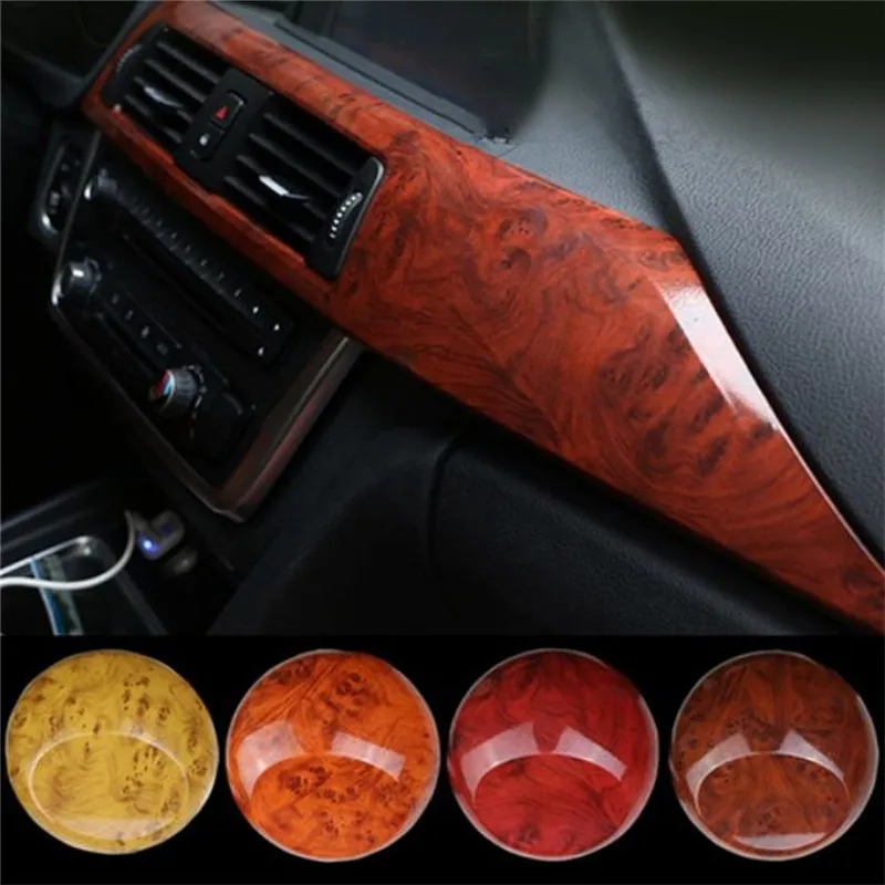 Car Wood Grain Film Stickers Decals Wrap Film PVC Wood Textured 10x100cm Universal Auto Body Styling Decor Car Interior DIY