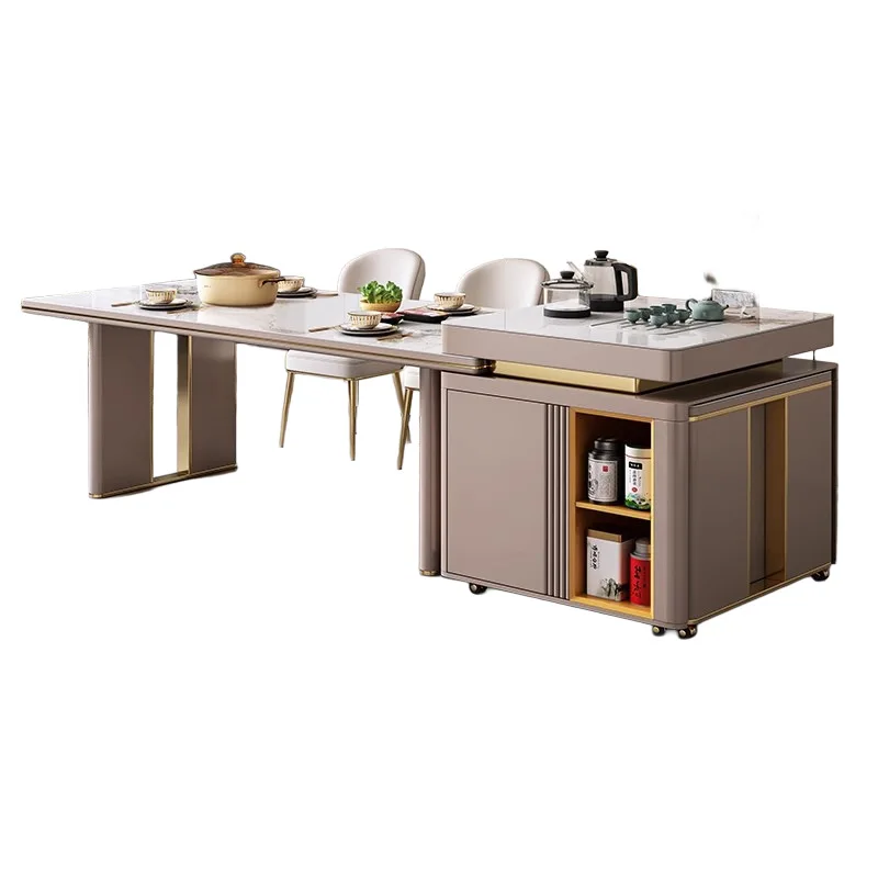 

Ancient tune, fallen table, small apartment, rock slab, island, integrated