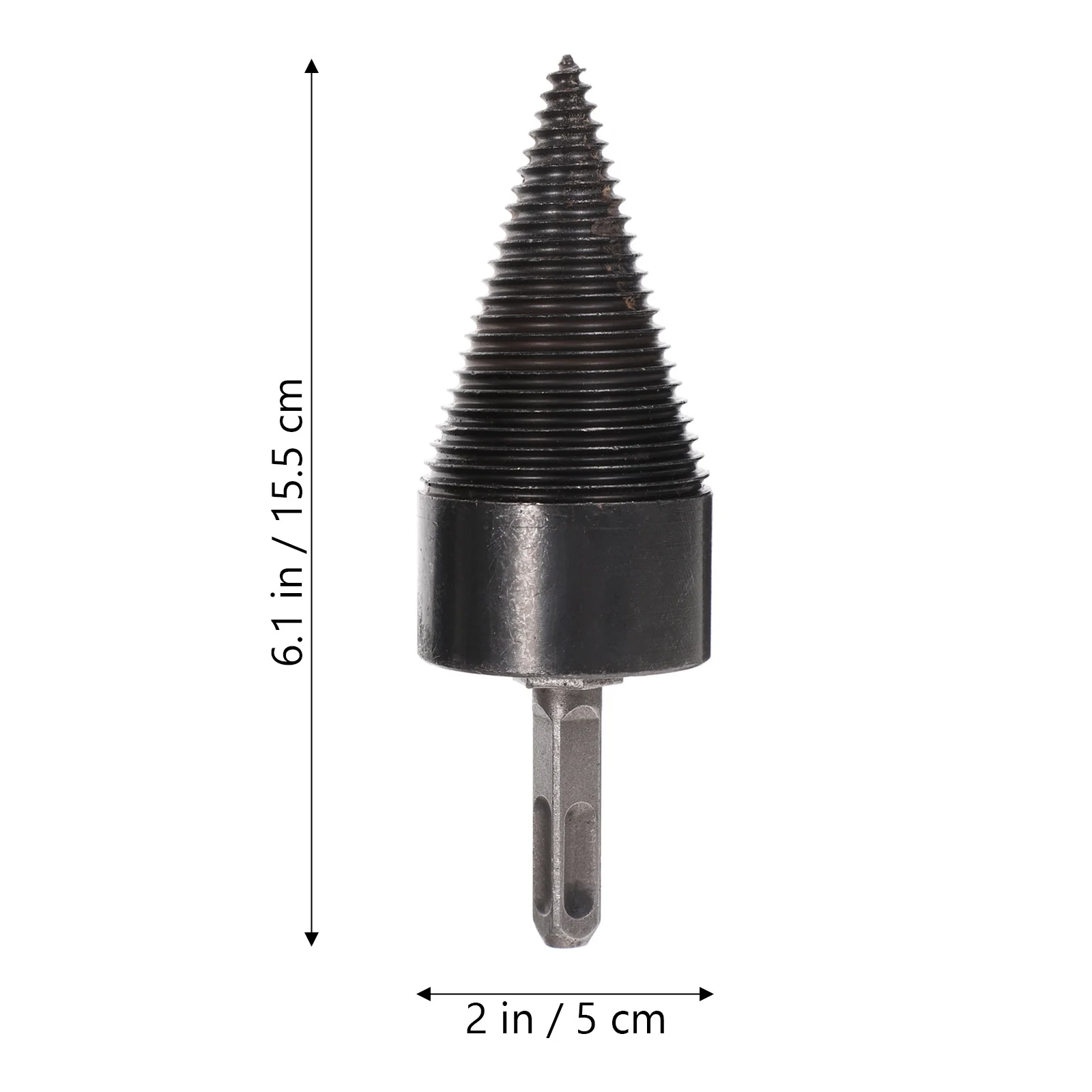 Brennholzbohrer, Holzspalter, Stahlkegelbohrer, verschleißfest, zum Spalten schwerer Holzspalter