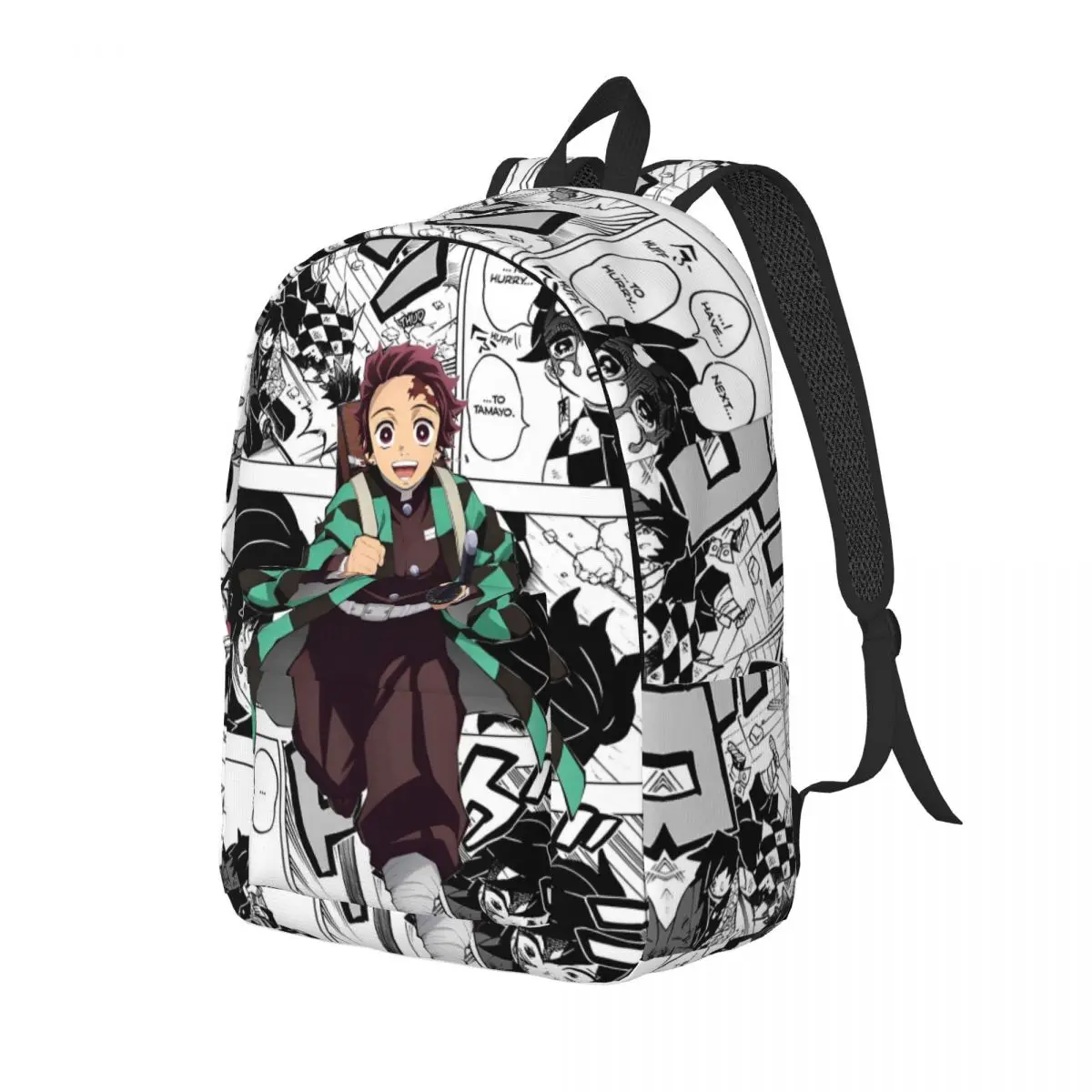 Demon Slayer Tanjiro Kamado Anime Backpack for Student School Bookbag Daypack Preschool Kindergarten Bag Gift