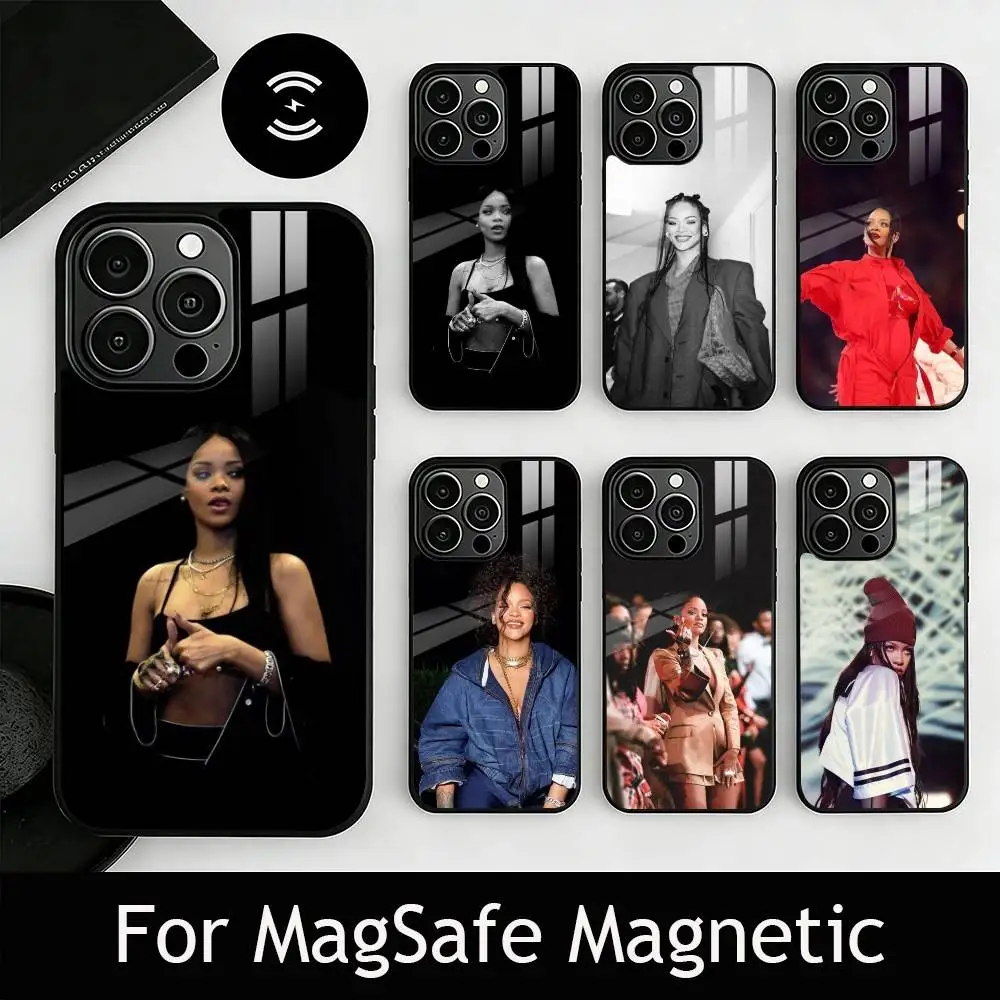 

R-Ri L-Loud Phone Case For iPhone17,16,15,14,13,12,11 Plus,Pro Magnetic For Magsafe Wireless Charging