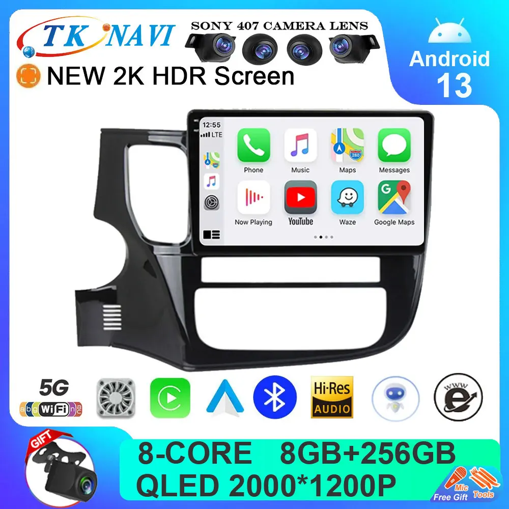 

Android 13 автомобильный радиоприемник для Mitsubishi Outlander 3 GF0W GG0W 2012 - 2018 Carplayo мультимедийный плеер 2 Din GPS DVD головное устройство WIFI 4G