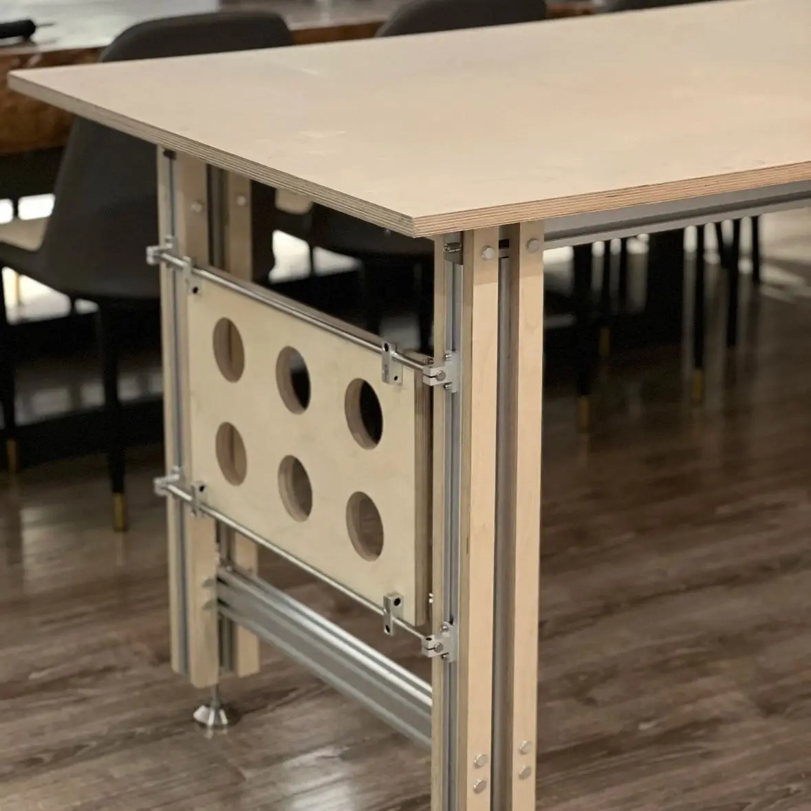 البتولا المحيط لوحة الألومنيوم الشخصي مكتب الكمبيوتر الرياح الصناعية المحور البصري مستطيلة مكتب منضدة