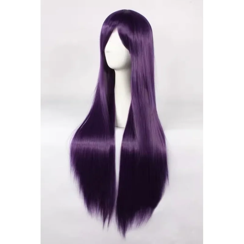 Game DDLC Doki Doki Literature Club Yuri Wigs Purple Long Hair Anime Wig