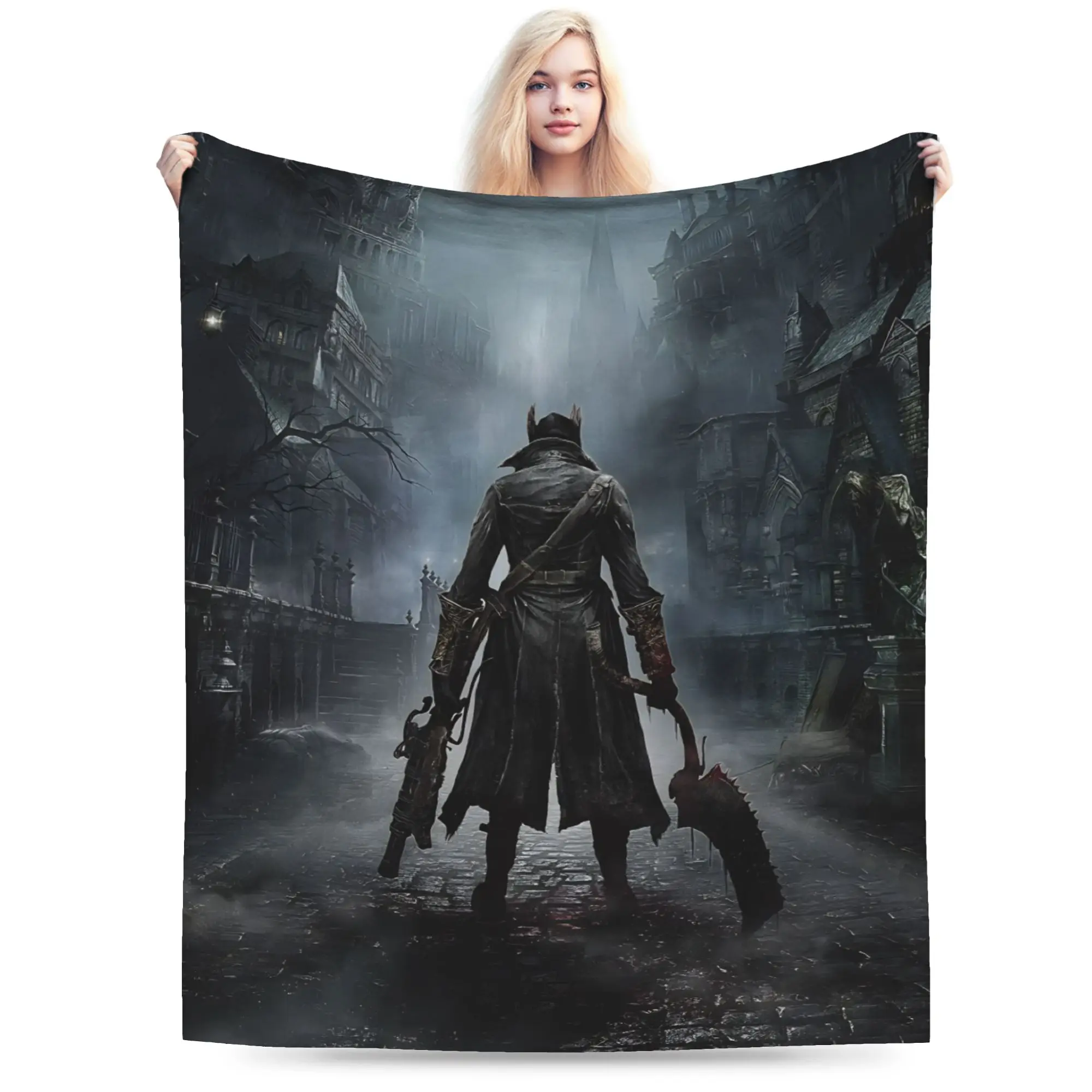Bloodbornes Darks Souls Blanket Fleece All Season Super Soft Throw Blankets for Home Outdoor Bedding Throws