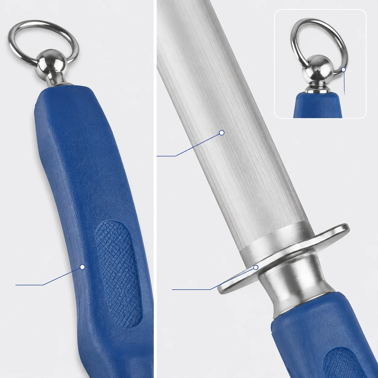 Professional Tungsten Knife Sharpening Steel Honing Rod For Chef Kitchen Knives Durable Long Lasting Blade Sharpener Tool