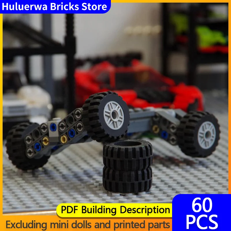 

Speed Racing Car Model MOC Building Bricks Off-Road Vehicle Suspention Chassis Modular Technology Gifts Holiday Assemble Toys