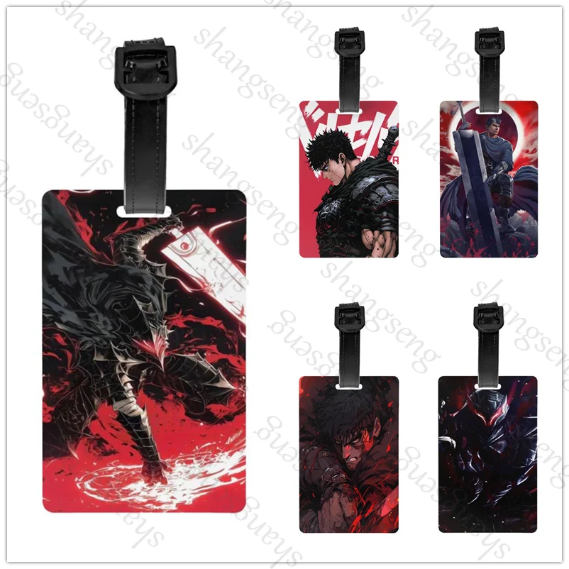 

Berserk Guts Anime Travel Luggage Tag Hanging Tag Suitcase Tag Plane With Name ID Cards Anti-lost Travel Backpack Accessories