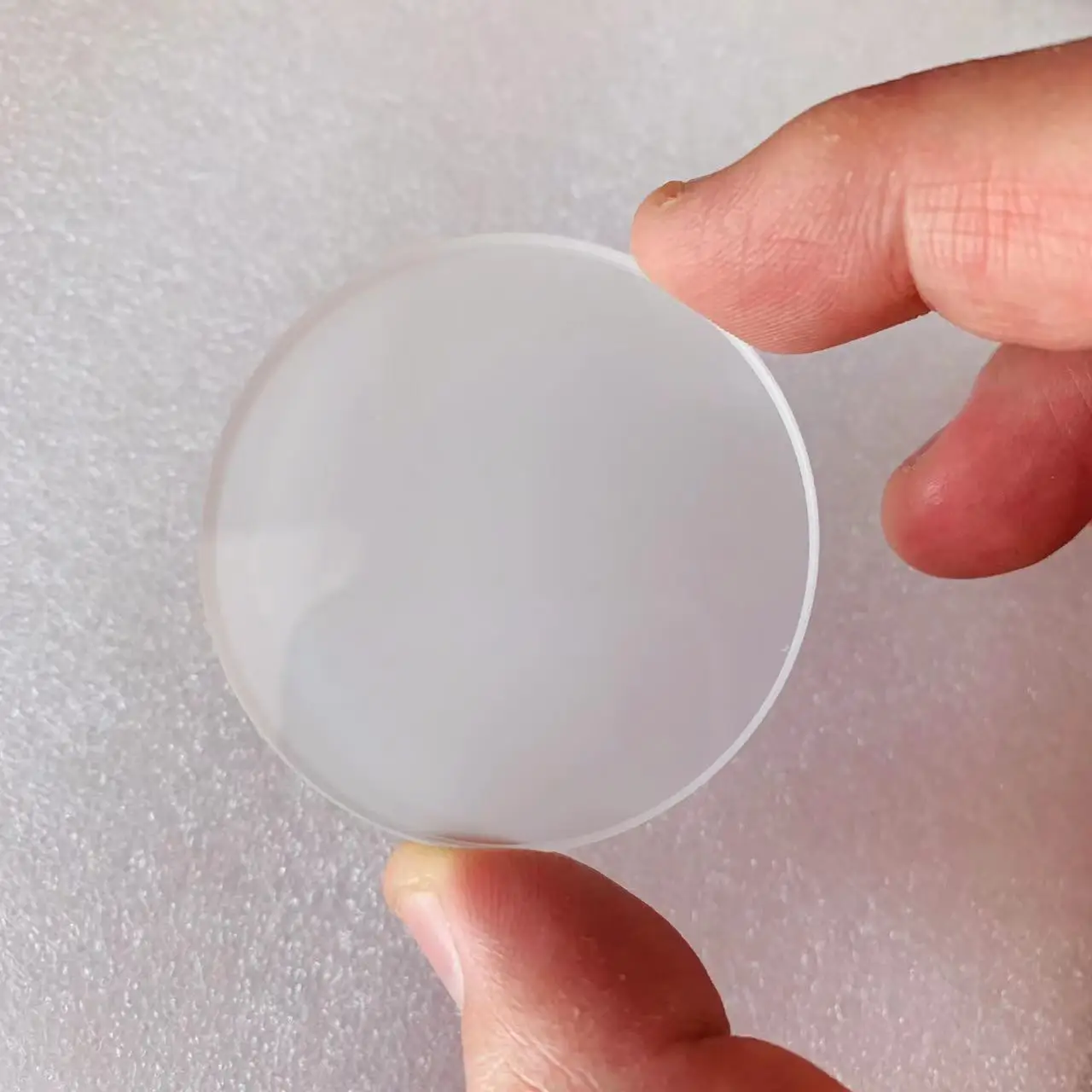 Una superficie pulidora otra escarchado 50mm redondo 5mm espesor vidrio óptico de ventana de borosilicato