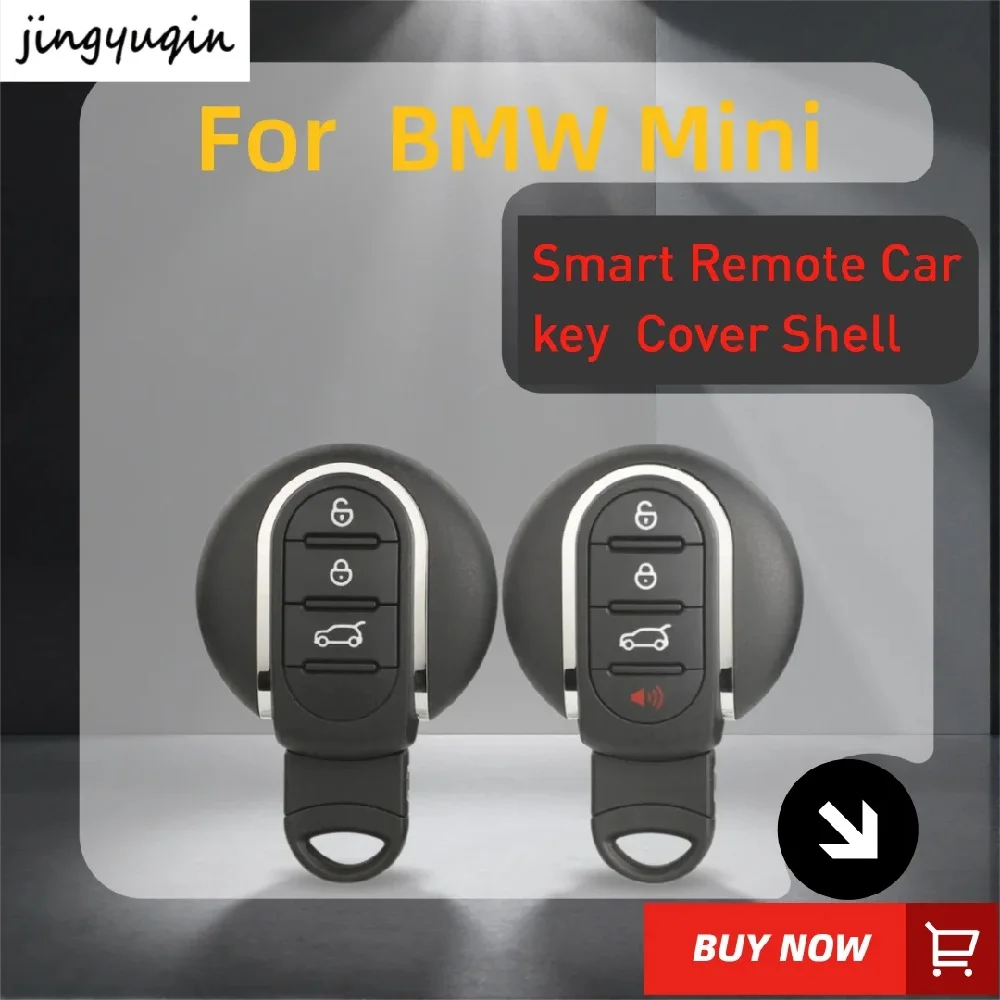 

jingyuqin 3/4Buttons Car Key Case Holder Smart Remote Fobs Cover Replace Shell For BMW Mini Cooper F54 F55 F56 F57 F60 2014-2015