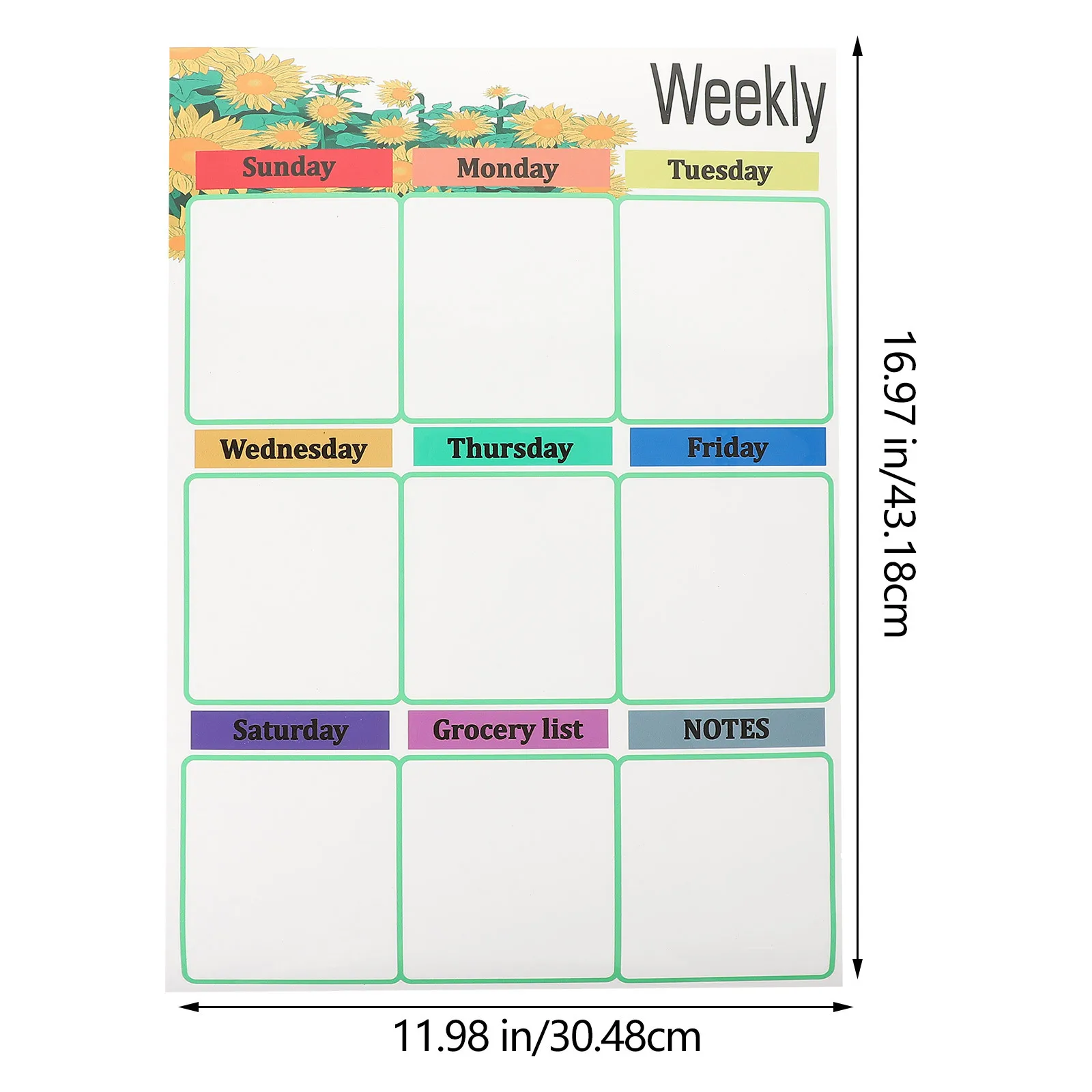 مجموعة سبورة بيضاء مغناطيسية، تقويم الثلاجة المسح الجاف لتخطيط الجدول الزمني، منظم الأسرة، لوحة تذكير شهرية للمطبخ