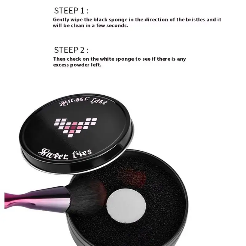 Makeup Brush Cleaner Sponges Cosmetic Brush Drying Wash Eyeshadow Color Removal Portable Cleaning Case