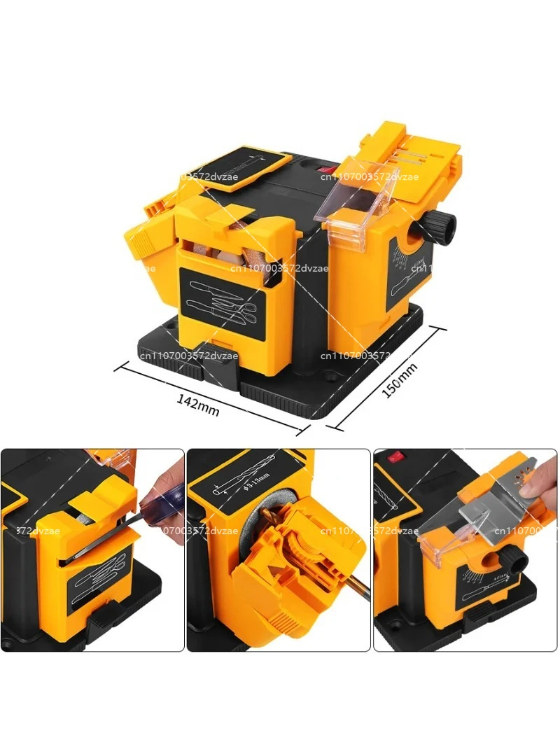 96W electric knife sharpener for sharpening scissors, drill bits, planers, kitchen knives, multifunctional household knife sharp