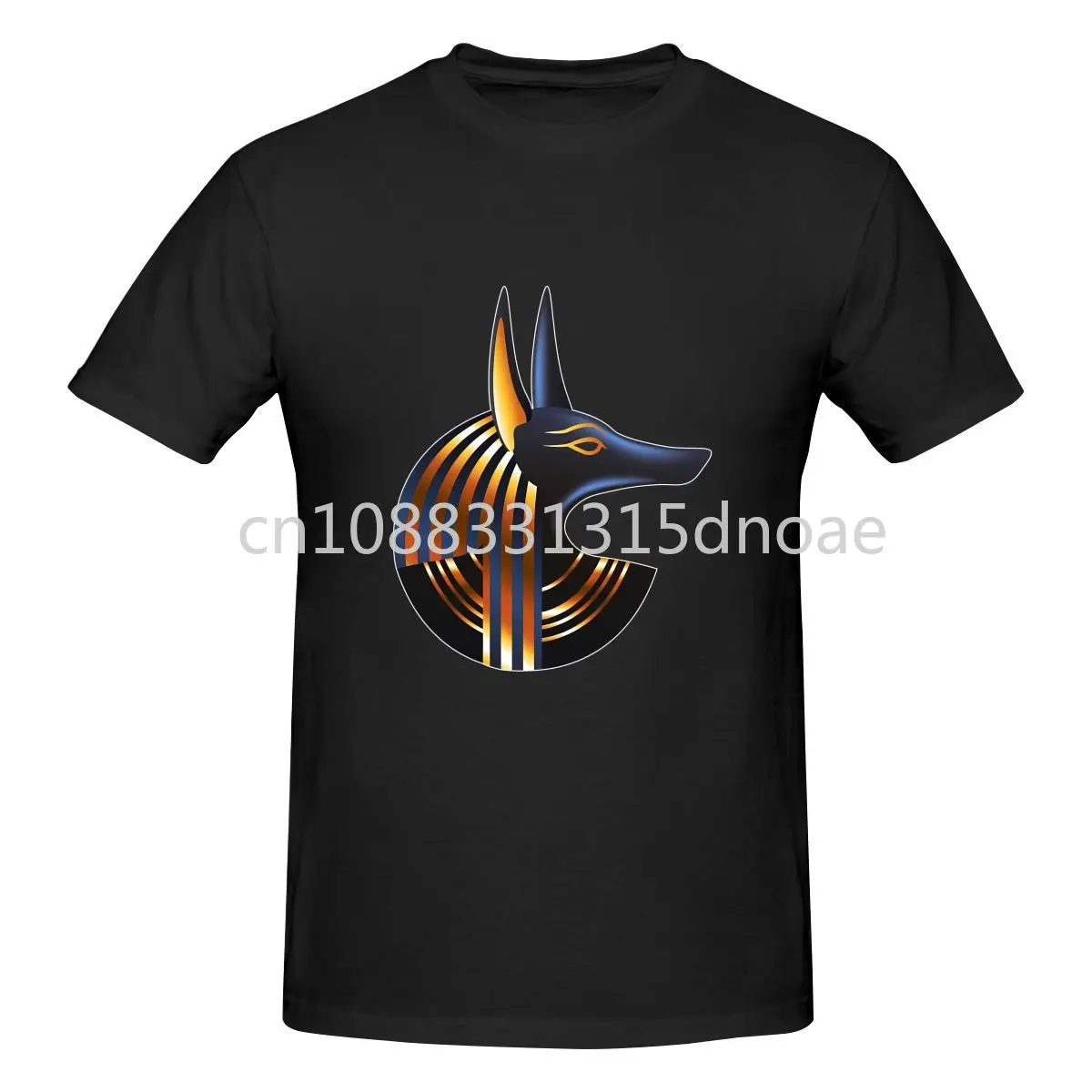 Egyptian Anubis Ancient Egypt Myth T-shirt Men Print Round Neck T-shirt Summer Fashion Short Sleeve Cotton T Shirt