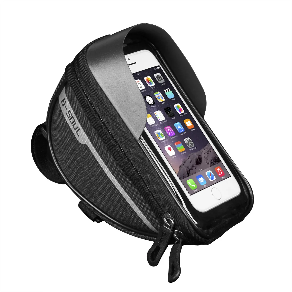 Fahrrad-Lenkertasche Wasserdichte Touchscreen-Handytasche Fahrrad-Vorderrahmentasche Rennrad-E-Bike-Tasche mit Sonnenschutz Fahrrad-Aufbewahrung – Detail 5