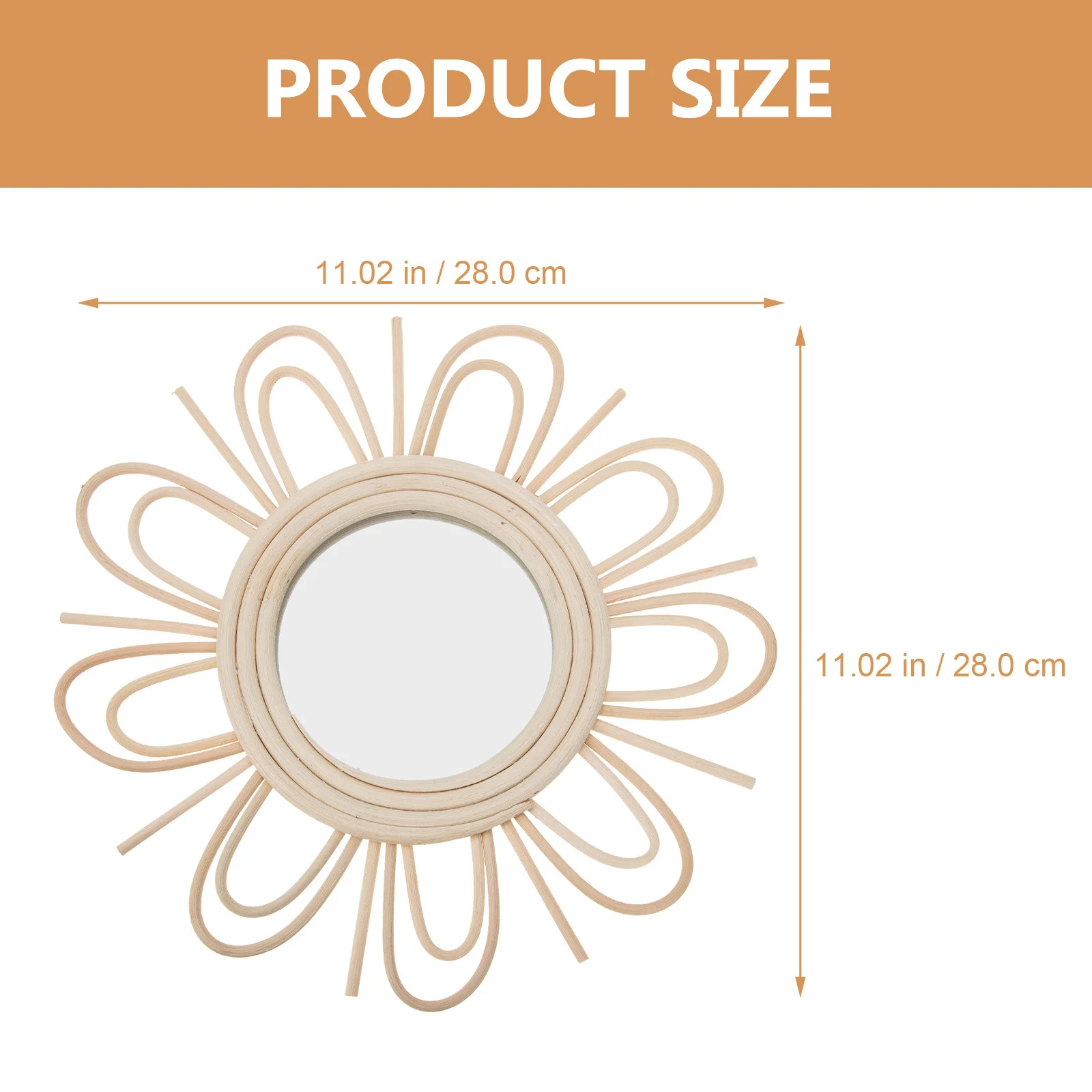 

Rattan Woven Wall Decoration Wall Decorative Mirror Home Decor Bedroom Bathroom Mirror Art Craft