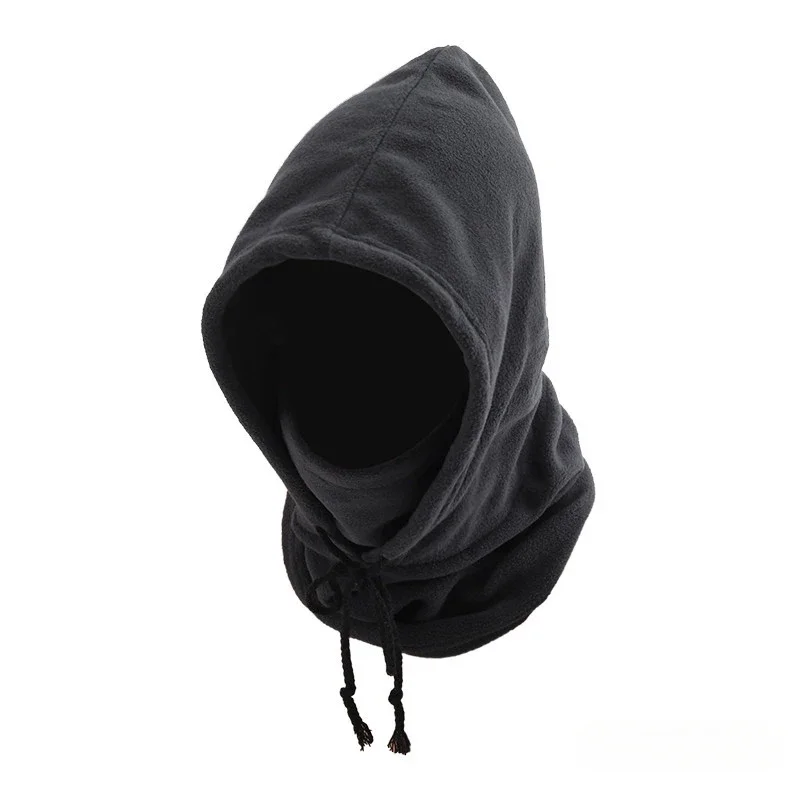 AliExpress Unisex Winter Balaclava Knit Hood - Windproof Mask with Drawstring, Motorcycle Riding Headgea Warm Knitted Cap Cold Weather