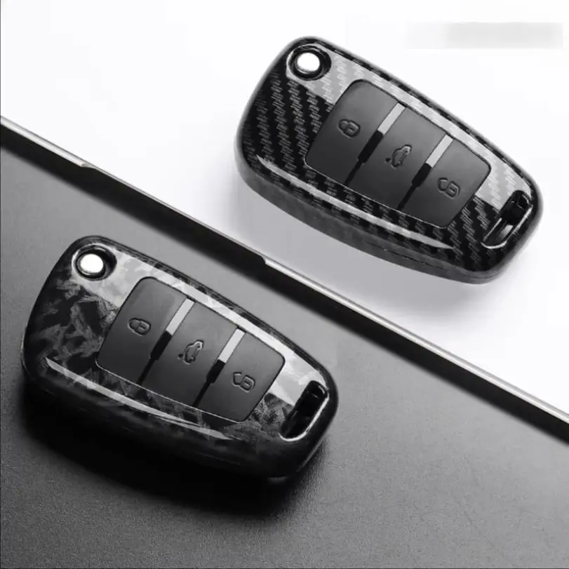 Чехол для ключа автомобиля из углеродного