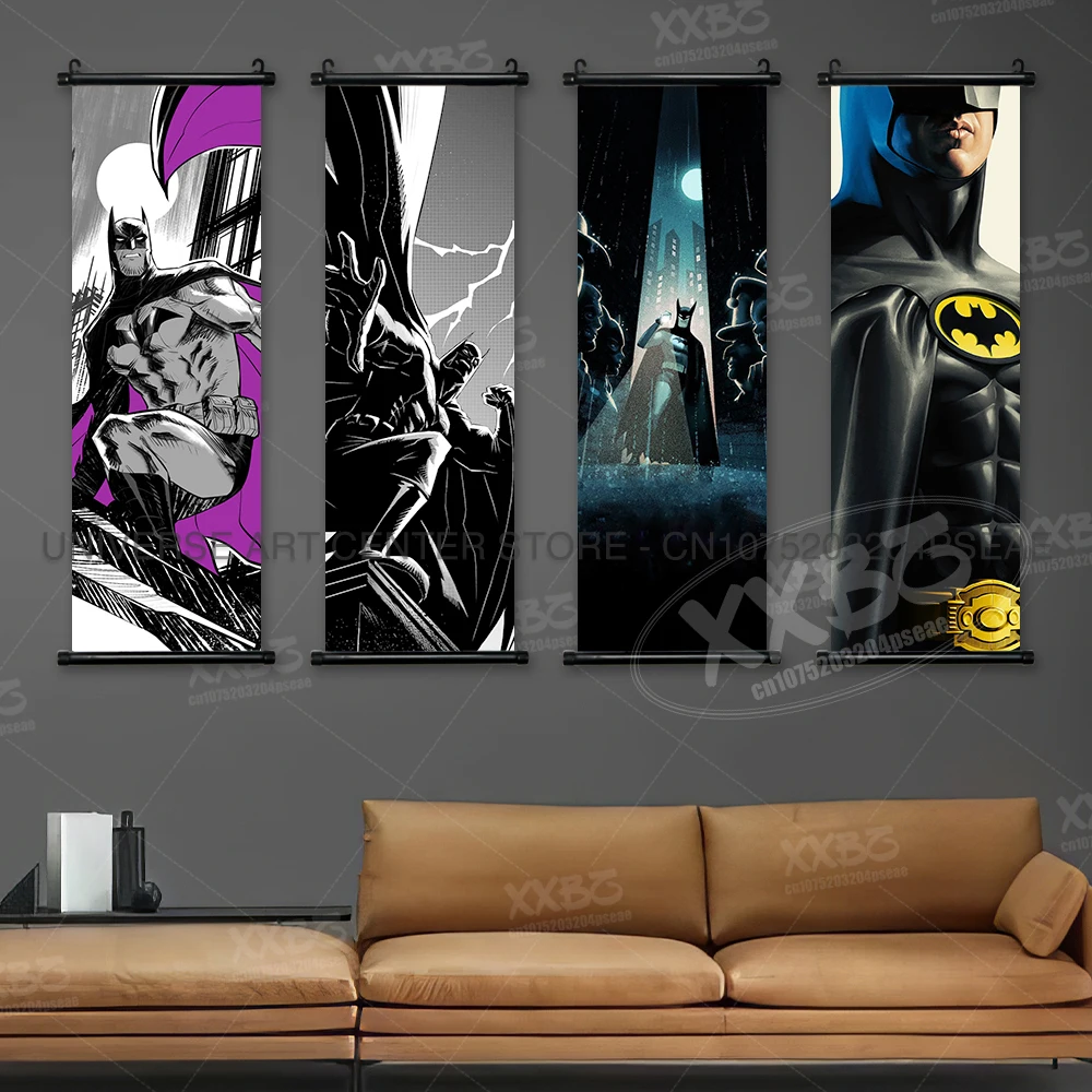 Batman Posters Wonder Woman Hanging Painting Superman Home Decor Justice League Wall Artwork Movie Scrolls Picture Bruce Wayne