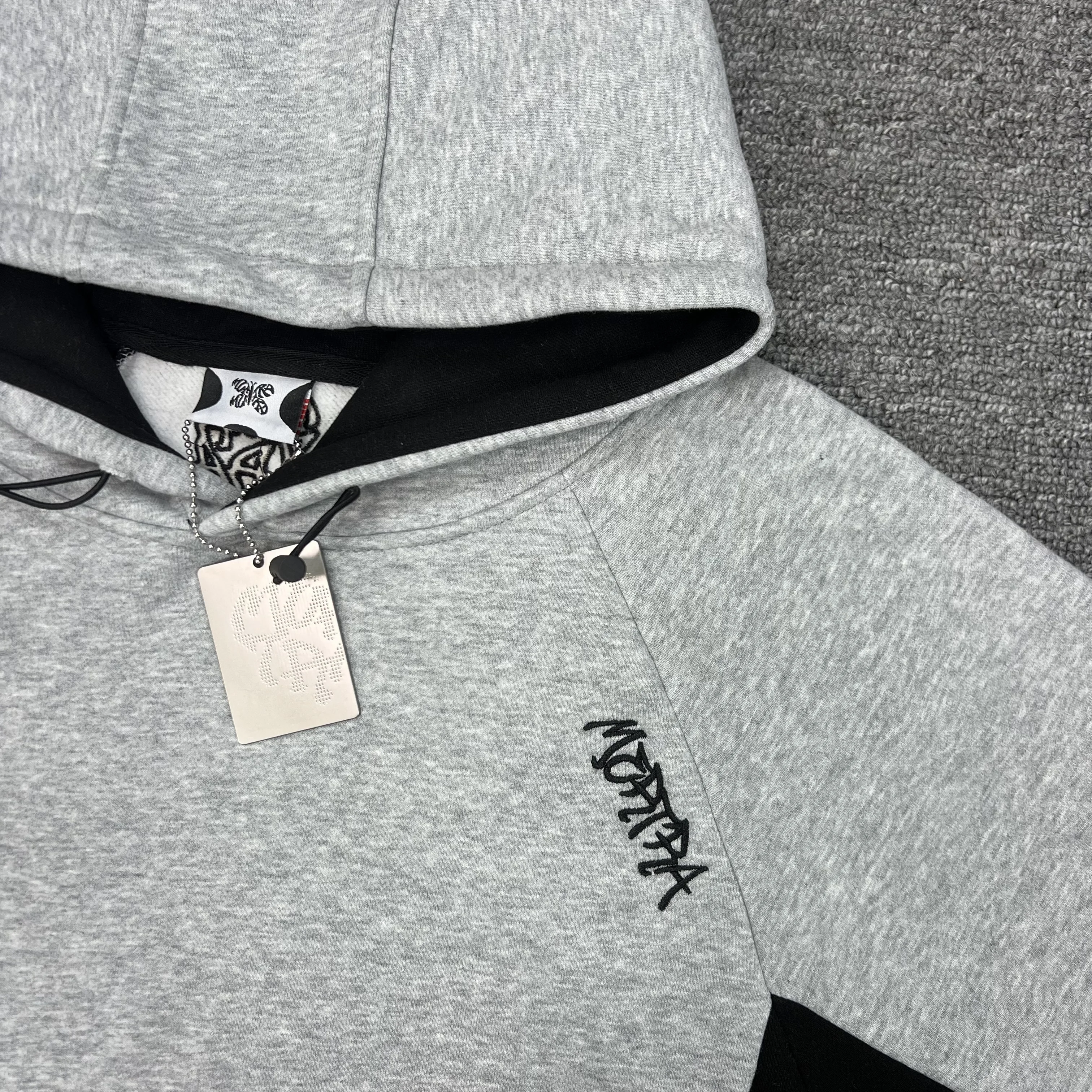 

Good Quality Mertra Splice Color Hoodie Sweatshirts Embroidery Logo Men Women Winter Autumn Casual Loose Hooded Pullovers