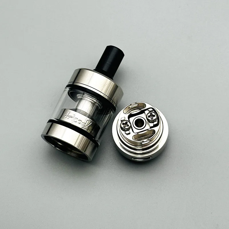 Vape ترايبود 2 RTA البخاخة 22 مللي متر 2.8 مللي قابلة لإعادة البناء ملء علوي لفائف واحدة 316SS MTL /DL خزان البخاخة مع 10 قطعة دبابيس الهواء