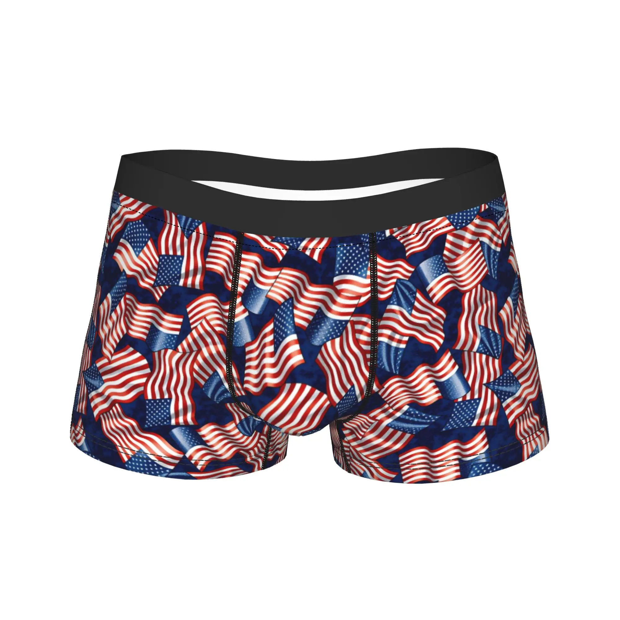 

Patriotism American Flag Underwear Printing Boxer Shorts Quality Men's Underpants Breathable Shorts Briefs Birthday Present