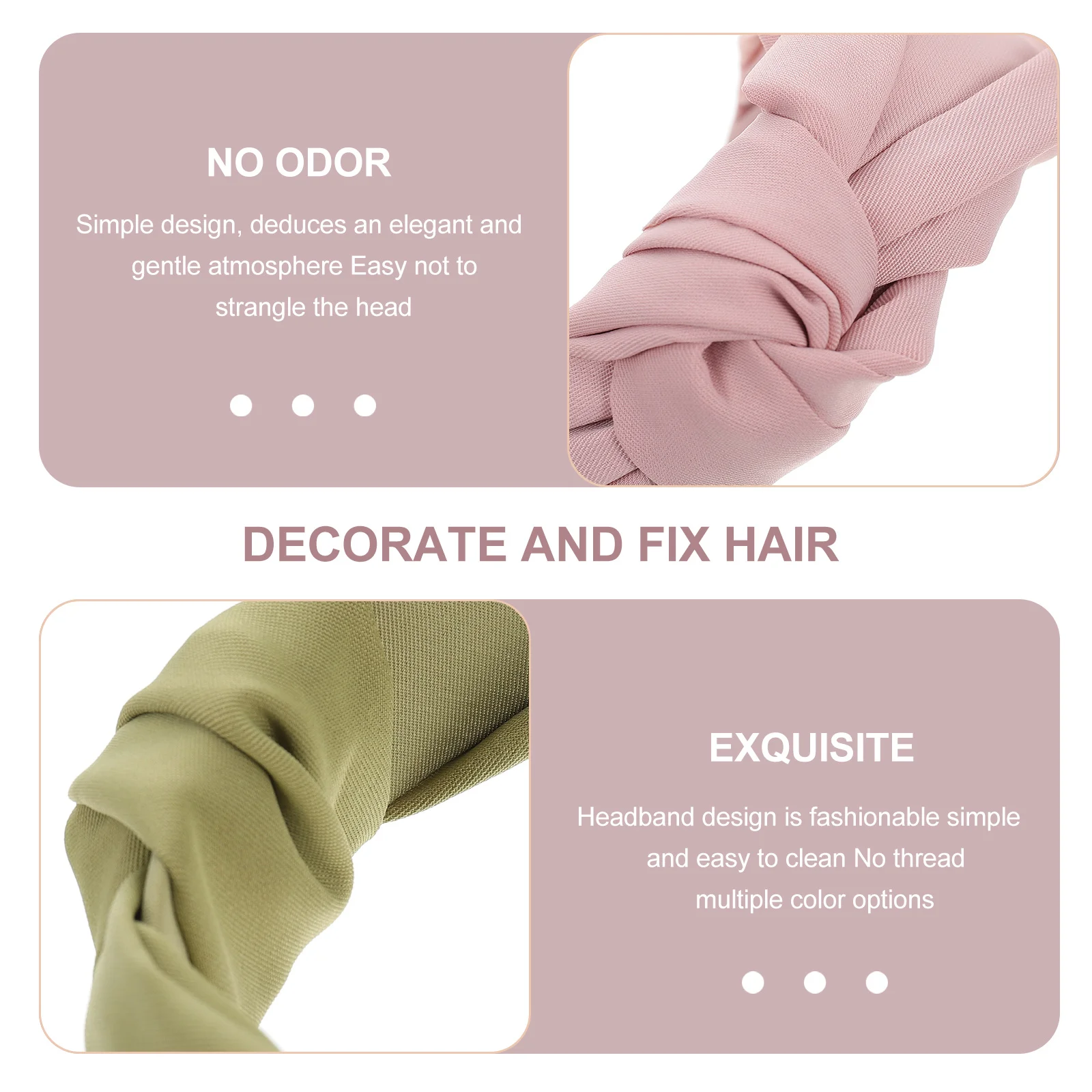 

6Pcs Elegant Butterfly Knot Headbands Simple Style Hair Tying Accessories Comfortable Lightweight Girl Hairbands Party Travel