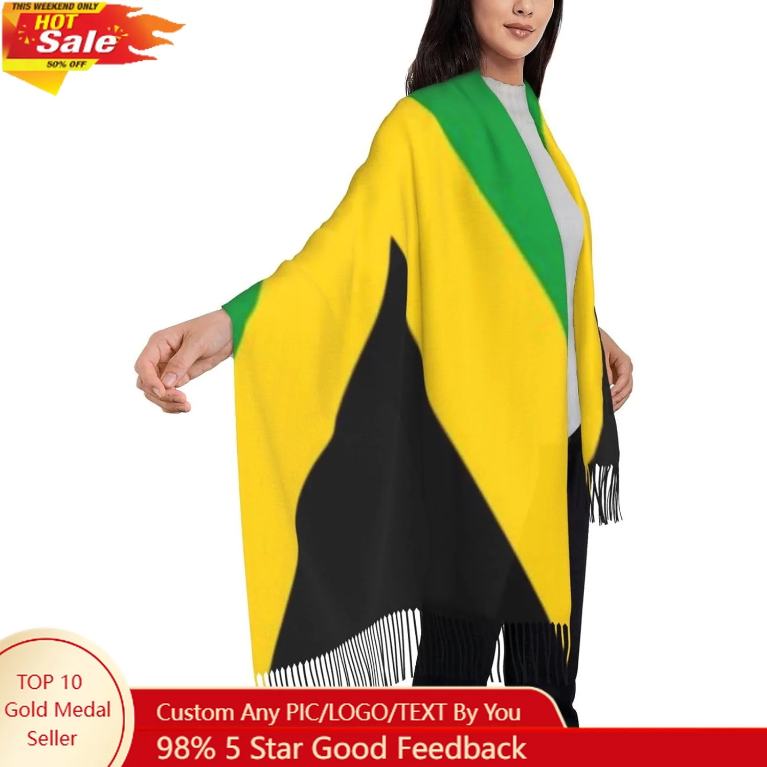 

Flag Scarf Shawls For Women Winter Warm Fashion Scarves Large Patriotic Flag Shawls and Wraps