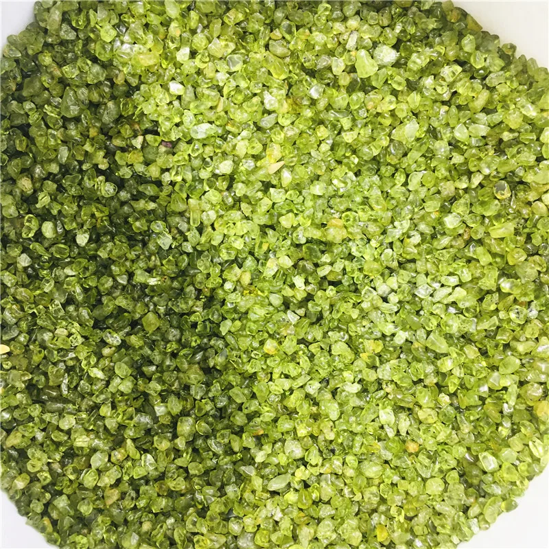 50-1000g Natural Peridot Olivine Chip Stone Rock Tumbled Green Quartz Crystal Gravel Stone for DIY Accessries Crafts Wholesale