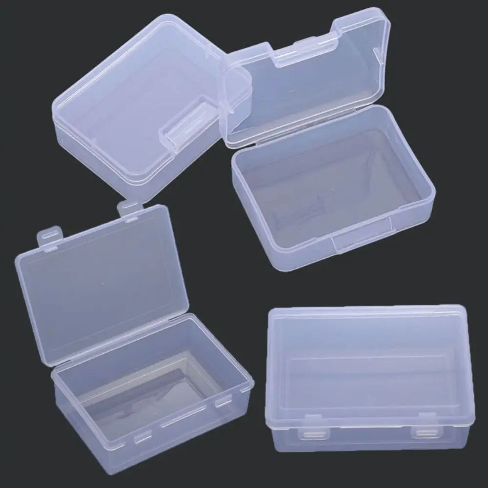 กล่องเก็บของแบบพกพาพลาสติกโปร่งใสขนาดเล็กกรณีทนทานเครื่องประดับลูกปัดคอนเทนเนอร์เครื่องมือไฟฟ้าผู้ถือ