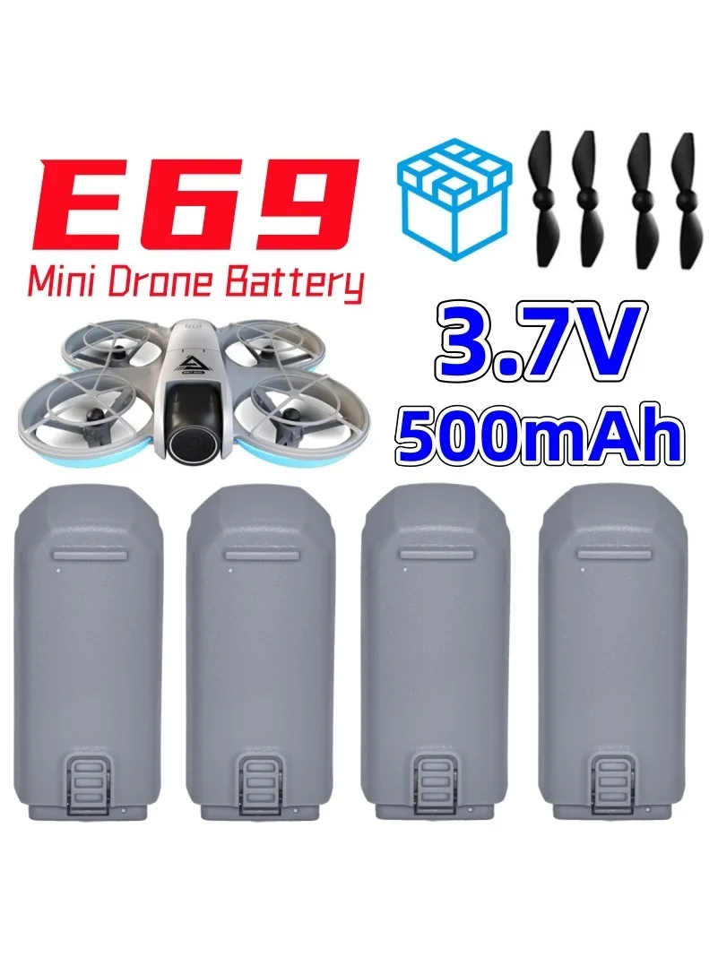 Oryginalna bateria do mini drona E69, 3.7V 500mAh Lipo, do bezszczotkowego modelu E69 do fotografii i zdalnie sterowanego samolotu. — zdjęcie produktu 7