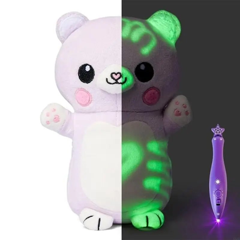 

Interactive Glowing Plush Toy Drawable Texture Doll Great For Creative Play