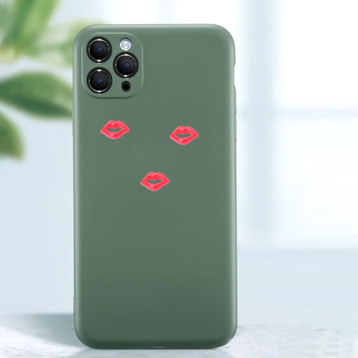 100 Stück DIY Handyhülle Aufkleber Rote Lippen Form Kreative Dekoration Bastelbedarf 10 mm Zufällige Farbe Handyhülle Zubehör Rot