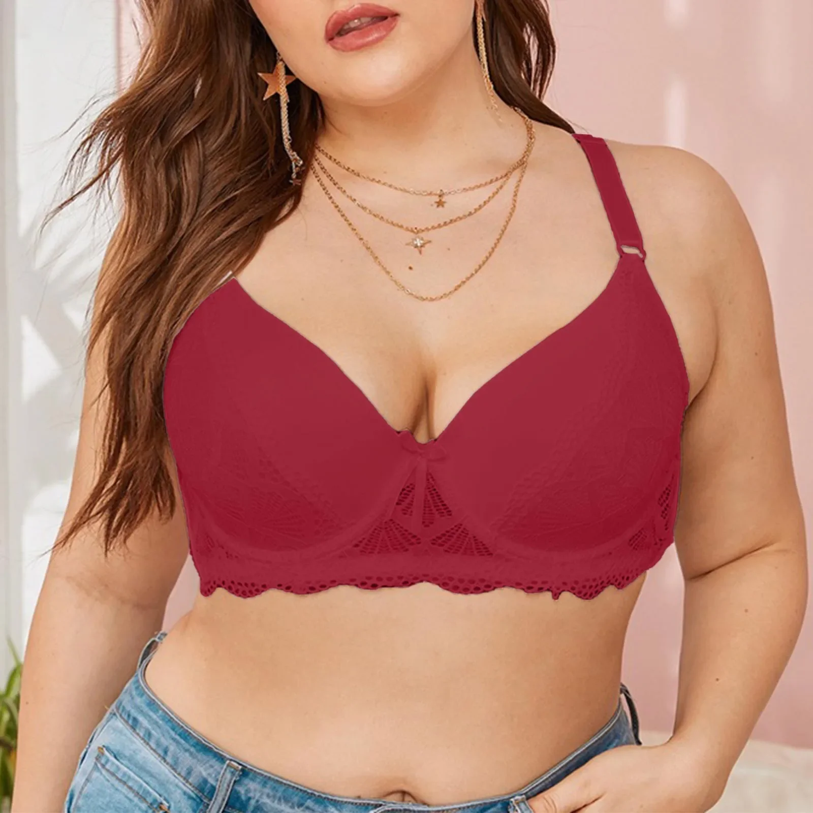 

High Quality Cup Plus Size Bra for Women Push Up Bra Solid Color Wireless Bralette Breathable Bra Female Underwear Lingerie