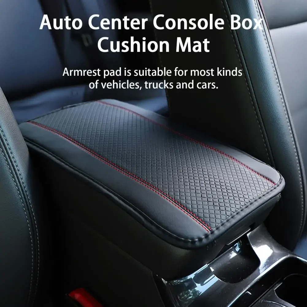 

Universal Car Armrest Pad Cover Auto Center Console Box Soft Cushion Mat Durable Faux Leather Non-slip Cover Car Accessories