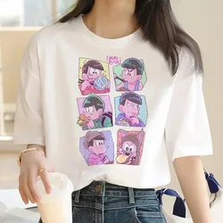Osomatsu San Tee women Japanese comic funny tshirt girl graphic 2000s clothes