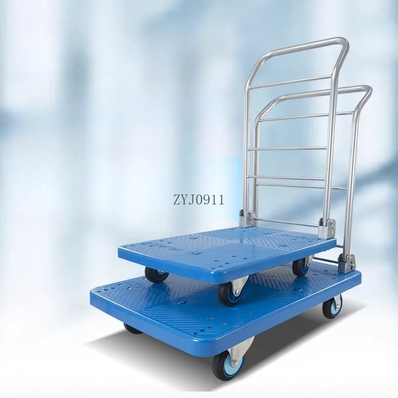 عربة سحب شاحنة عربة فائقة الثابتة شاحنة مسطحة قابلة للطي شاحنة دفع مقطورة متينة معززة سميكة #3