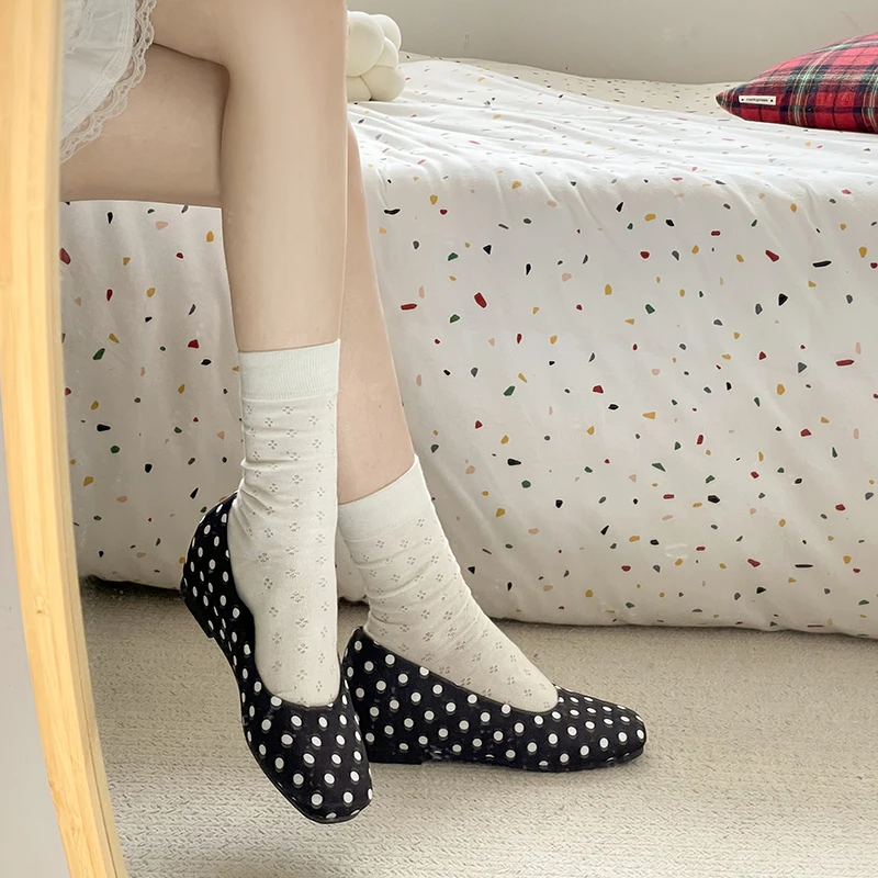 Retro Women's Mary Jane Shoes Exquisite Square Head Casual Shoes for Woman Fashion Flat Ballet Shoe Designer Shoes Zapatos Mujer 5