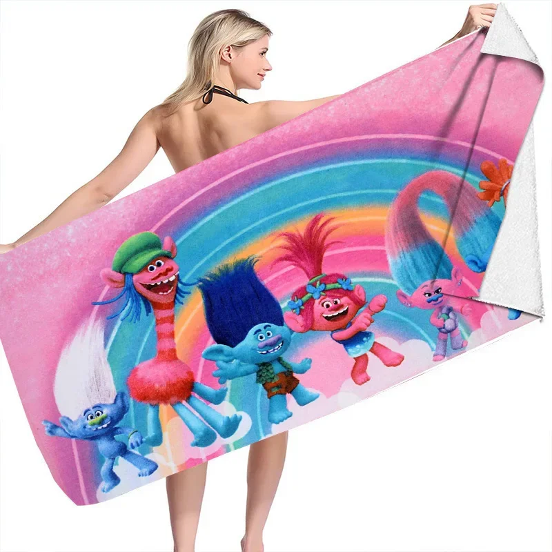 Disney 3D Print Magic Hair Elf Princess Bath Towels Microfiber Beach Swimming Towel Decor for Adults Kids Gift 75x150cm